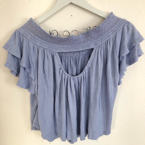 Free People Lavender Loose Fit Crop Top XS - Picture 5 of 7